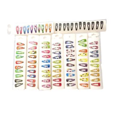 Imagem de 20 Presilhas De Cabelo Tic Tac pequeno 3cm Sortido Infantil - Genérica