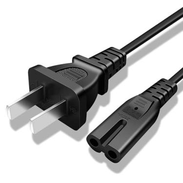 Imagem de Cabo de alimentação de TV de 3 m para Samsung Sony TCL LG JVC Toshiba Sharp, LED LCD Insignia Sharp Toshiba JVC Hisense Electronics UN65KS8000FXZA UN40J5200AFXZA 43UH6100 e outros dispositivos de