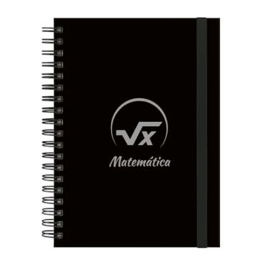 Imagem de Caderno Colegial Plus 12 Matérias Profissões Matemática (Preto e Prata)
