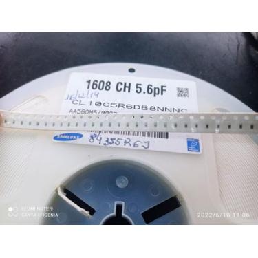 Imagem de 100x Capacitor 5,6pf/50v 0603 Smd 0,8x1,6mm Np0 Samsung