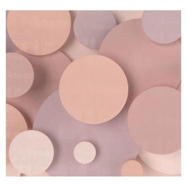 Imagem de Papel de Parede Adesivo Infantil Geométrico Bolas Quarto Menina - 660p