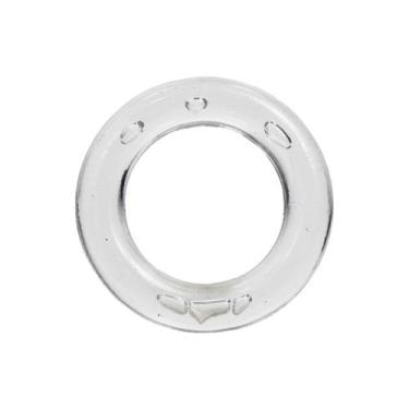 Imagem de Argolas de Plástico Incolor 2,7cm Espessura 4mm Para Artesanato 10 Uni