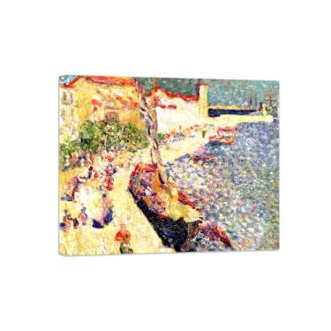 Imagem de Impressão em tela de paisagem, pintura famosa, arte de parede, porta 2 pôsteres para decoração de sala de estar pronto para pendurar tela embrulhada 60x75cm24x29in