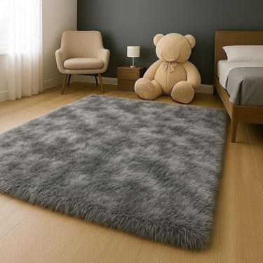 Imagem de Tapete Felpudo Para Sala E Quarto 1,00 x 1,50(CINZA MESCLADO)