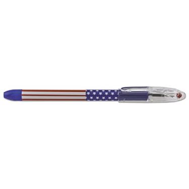 Imagem de Pentel BK90USAA R.S.V.P. Caneta esferográfica Stars & Stripes, tinta preta, fina, dúzia