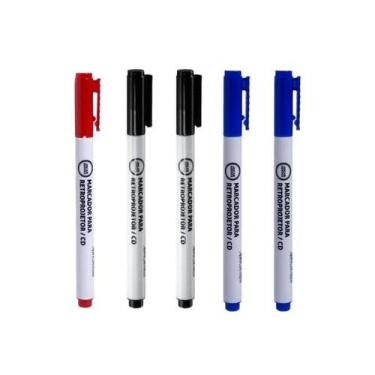 Imagem de Kit 5 Pincel Para CD Retroprojetor Plástico Vidro 2MM Jocar Office, 2 