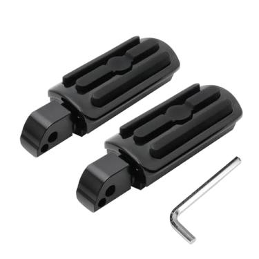 Imagem de GIDIBII Apoios Para Os Pés De Motocicleta, A Estrada, Compatível Com Modelos Harley Softail Deluxe Fat Boy Heritage Sport Glide Slim Street Bob Breakout Low Rider 2018-2023 (Preto)