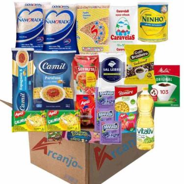 Imagem de Cesta Básica de Alimentos Completa Com Leite Ninho - Arcanjo Mix