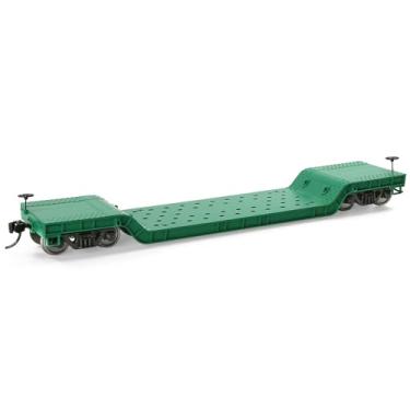 Imagem de C8769 1 unidade escala HO 1:87 centro deprimido modelo de carro plano ferroviário (verde)