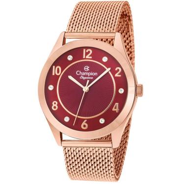 Imagem de Relógio Champion Feminino Rosê Esteira Cn25690o