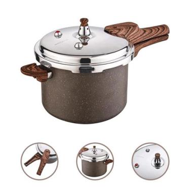 Imagem de Panela de Pressão Antiaderente 6,8L Revestimento Cerâmico Indução - Mi