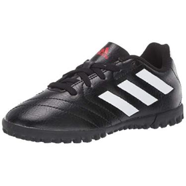 Imagem de Tênis de futebol infantil Adidas Goletto VII Turf, Black/White/Red, 12 Little Kid