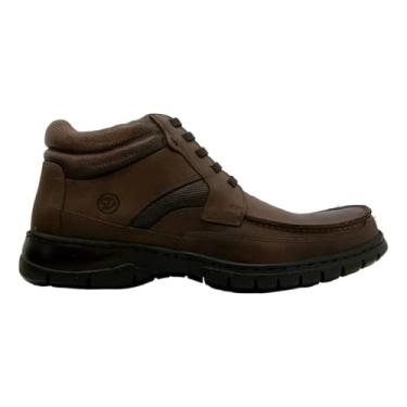 Imagem de Coturno Bota Masculino Anatomic Gel Mustang Conforto Elástico Couro Rústico