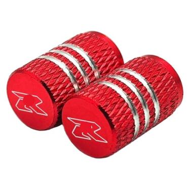 Imagem de Compatível com GSXR 600 750 1000 GSX-R 600 750 1000 125 150 1998-2023 Tampas de válvula de pneu de roda de alumínio CNC para motocicleta (P vermelho)
