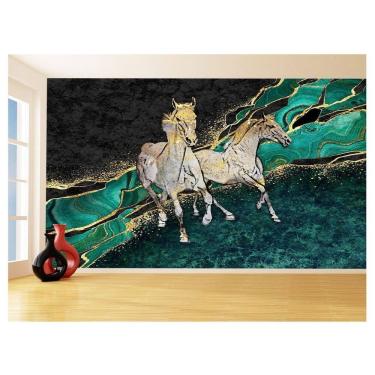 Imagem de Papel De Parede Animais Pop Art Cavalos Cores 3,5M Pxa349