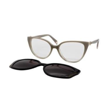 Imagem de Armação De Óculos Ana Hickmann Vivi 6 H02 Cinza Brilho-Feminino