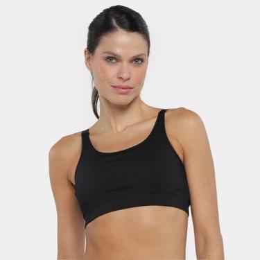 Imagem de Top Olympikus Baixo Impacto Feminino, Preto, G