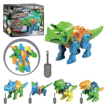 Imagem de Dino Monta e Desmonta Mega Dino Robô 10cm Sortido Art Brink - ARTBRINK