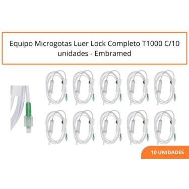 Imagem de Equipo Microgotas Luer Lock Completo T1000 C/10 unidades - Embramed