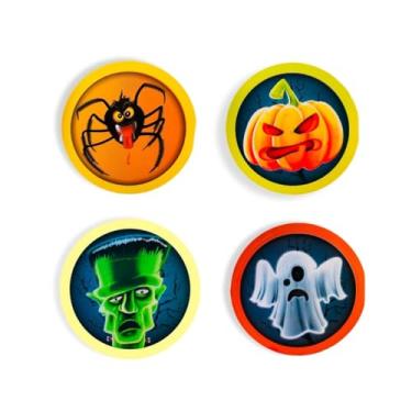 Imagem de 06 Cartela Figurinha c/ 16 Adesivos Halloween Dia das Bruxas