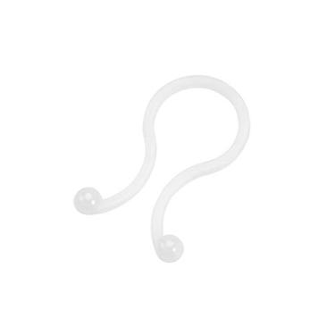 Imagem de uxcell Cabo de trava de torção de nylon em formato de U Salve Local 12,2 mm de diâmetro branco 200 peças