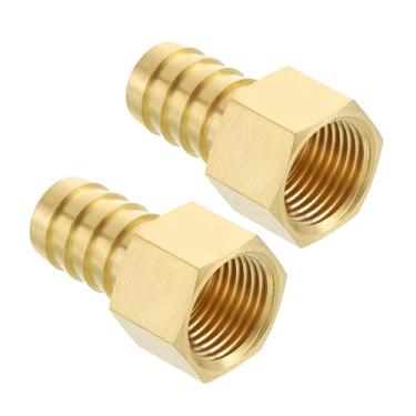 Imagem de Kozelo Pacote com 5 acessórios de mangueira de latão Farpas de mangueira de 3/10.2 cm para conexões fêmeas NPT de 2,5 cm para máquinas domésticas, banheiras de massagem e sistemas de irrigação