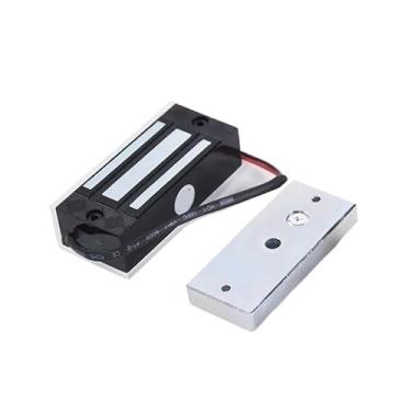 Imagem de Fechadura magnética de 60 kg, 59 kg, CC 12 V, força de retenção eletromagnética de porta única para controle de acesso DWBPGVUN