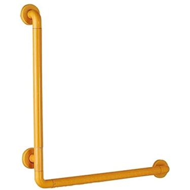 Imagem de Barra de apoio de chuveiro moldada, canelada, de aço inoxidável, alça de suporte para corrimão, antiderrapante, amarelo/4666 cm