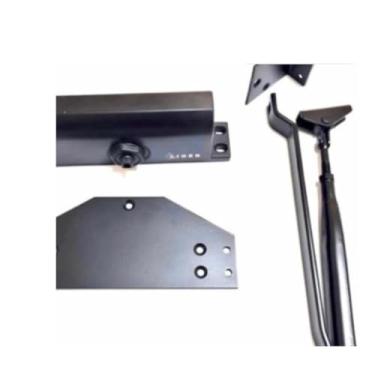 Imagem de Liger Fechador Automático de Porta, Amortecedor Hidráulico, Preto, com Sistema de Fechamento Suave, Kit Completo com Ferragens