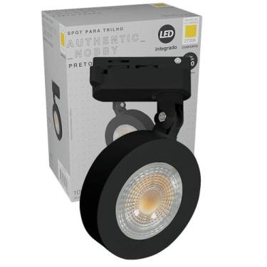 Imagem de Spot para Trilho Eletrificado 10w Redondo Preto Nobby Deluxe, Branco Q