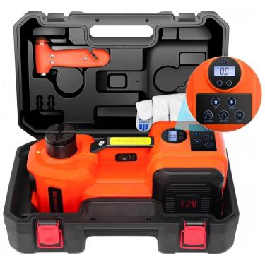 Imagem de Macaco Elétrico EHEELP 5Ton 12V Kit de Elevação Hidráulico para Troca de Pneus de SUVs, MPVs, Sedans e Caminhões na Garagem com Display LCD