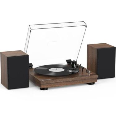 Imagem de Toca-discos de vinil RetroAudio Vintage Bluetooth 24W HiFi