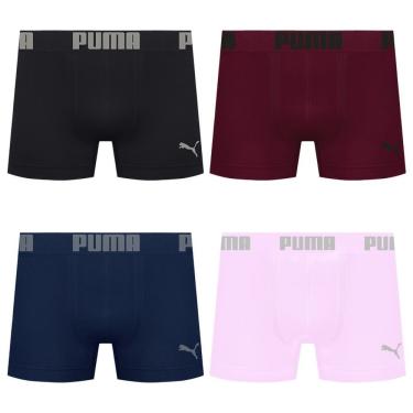 Imagem de Kit 4 Cuecas Puma Boxer Sem Costura Masculina