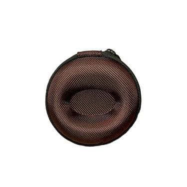 Imagem de Bolsa de armazenamento com zíper redondo 3D resistente à fricção EVA, organizador multiuso para viagens e uso diário (marrom)