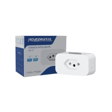 Imagem de Tomada Inteligente Sobrepor Wi-Fi PLUG-BR Novadigital Branco
