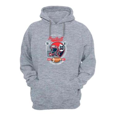 Imagem de Moletom Masculino Bolso Canguru Capuz Estampado Basico Cordao Ajustavel Flanelado Dia a Dia