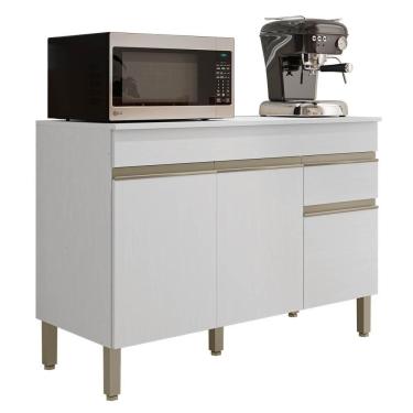 Imagem de Balcão Gabinete Para Pia Com Tampo 120cm Lina K02 Supremo - Mpozenato