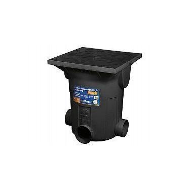 Imagem de Caixa de passagem e inspeção esgoto grande preta - metasul