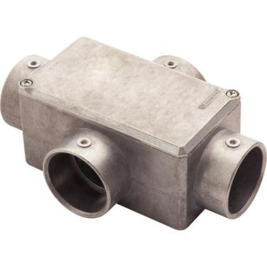 Imagem de Condulete fixo 1.1/2" tipo "X" - com tampa / sem rosca / sem pintura -