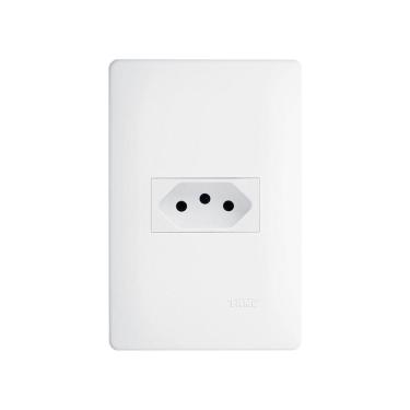 Imagem de Tomada Fame Habitat 2p+t 10a Com Placa 4x2 Branca