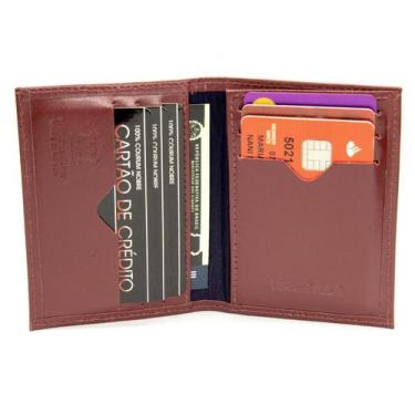 Imagem de Carteira Porta Cartão De Couro Pequena Porta Cnh Ótimo Presente Ref.96