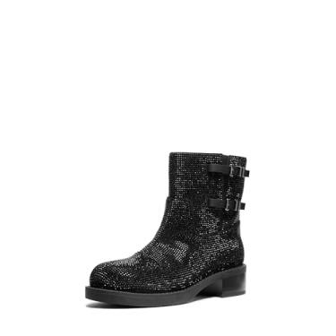 Imagem de Michael Kors Bota de cano médio feminina Darrington, Preto/Hot Fix, 34
