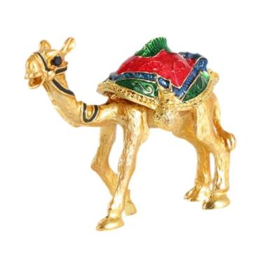 Imagem de Baoblaze Caixinhas de lembrancinhas em formato de, estilo vintage, perfeitas para decorar a casa ou a cômoda. Caixa de joias decorativa em esmalte, Ouro