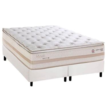 Imagem de Conjunto Box King: Colchão Molas Herval Maxspring Real + Base Crc Corano White (193x203)