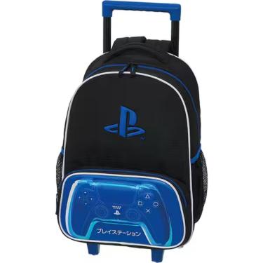 Imagem de Mochila Rodinhas Playstation Azul Escolar Video Game Focus Pacific-Unissex