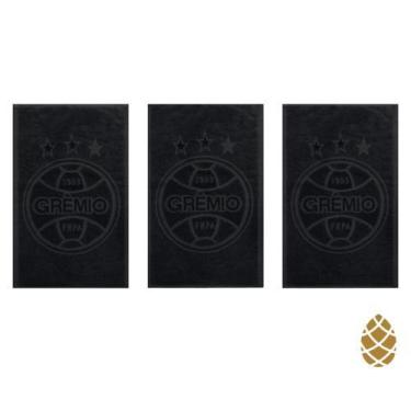 Imagem de Kit 3 Toalhas de Academia/Mão Buettner Grêmio Preto