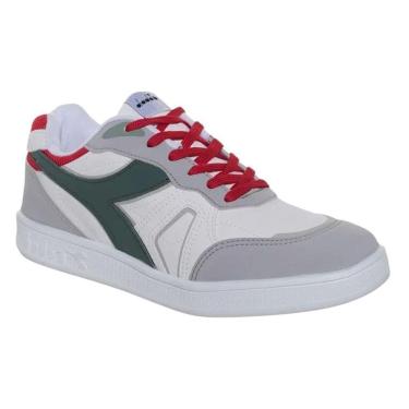 Imagem de Tênis Diadora Retro Court Unissex - Branco e Cinza 44-Unissex