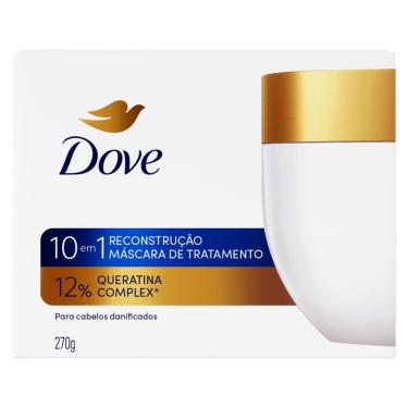 Imagem de Máscara Tratamento Dove 10 em 1 Reconstrução 12% Queratina 270g