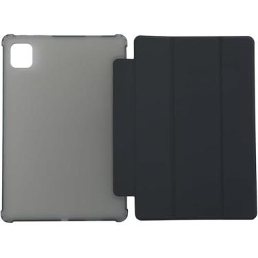 Imagem de Yuxyiony Capa para Blackview OSCAL Pad 13 Capa protetora dobrável de silicone macio fosco capa protetora para tablets flip (cinza)