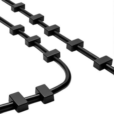 Imagem de Pacote com 10 suportes de cabo magnético, clipes de cabo – gerenciamento de fio magnético forte para escritório, embaixo da mesa, mesa de cabeceira, carro, cozinha, organizadores de cabos de mesa
